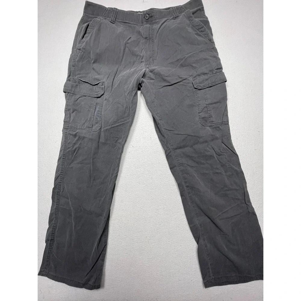 Wrangler ATG Cargo Pants Cotton Elastane Gray 38x32 Mens